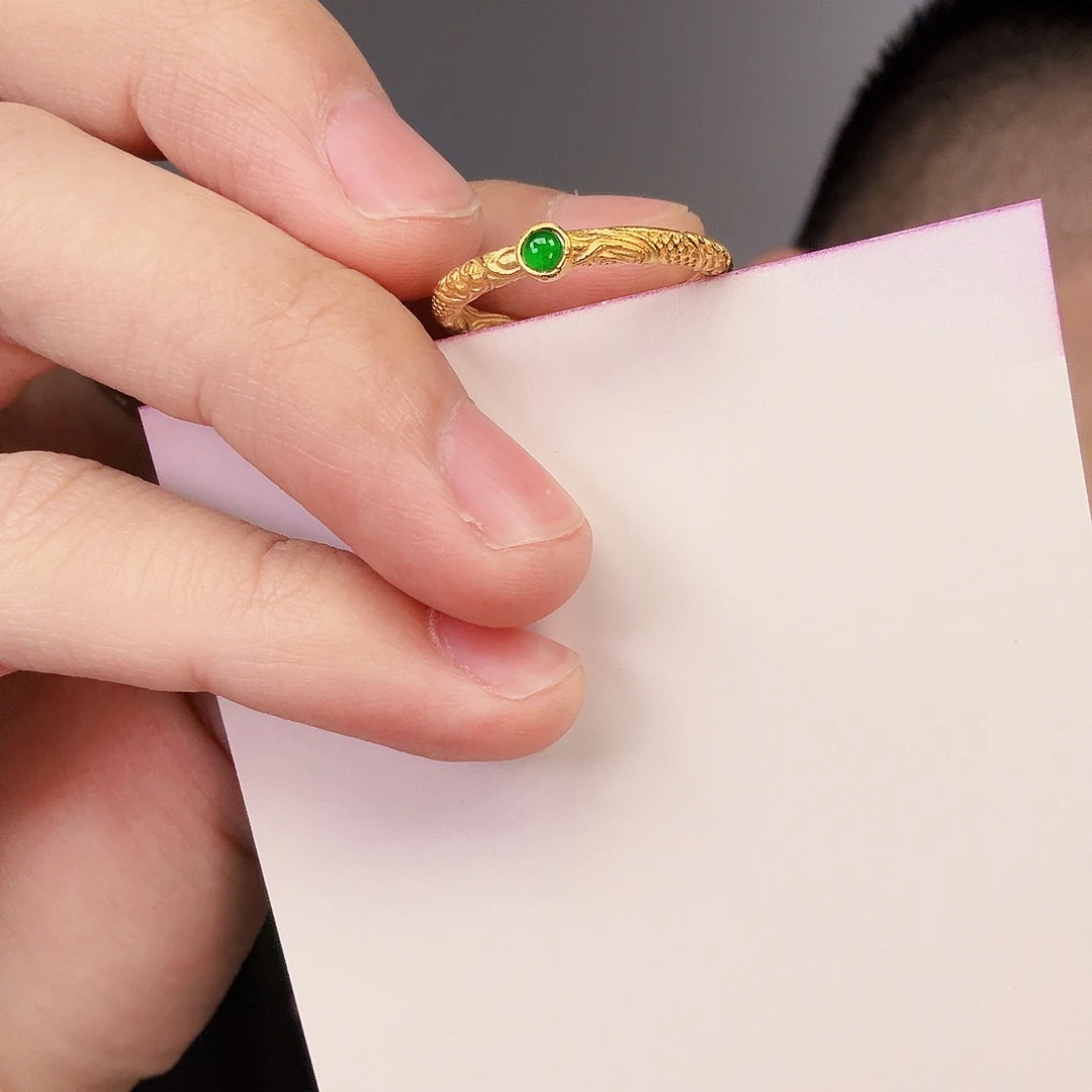 翡翠颈饰银S925镶嵌一件