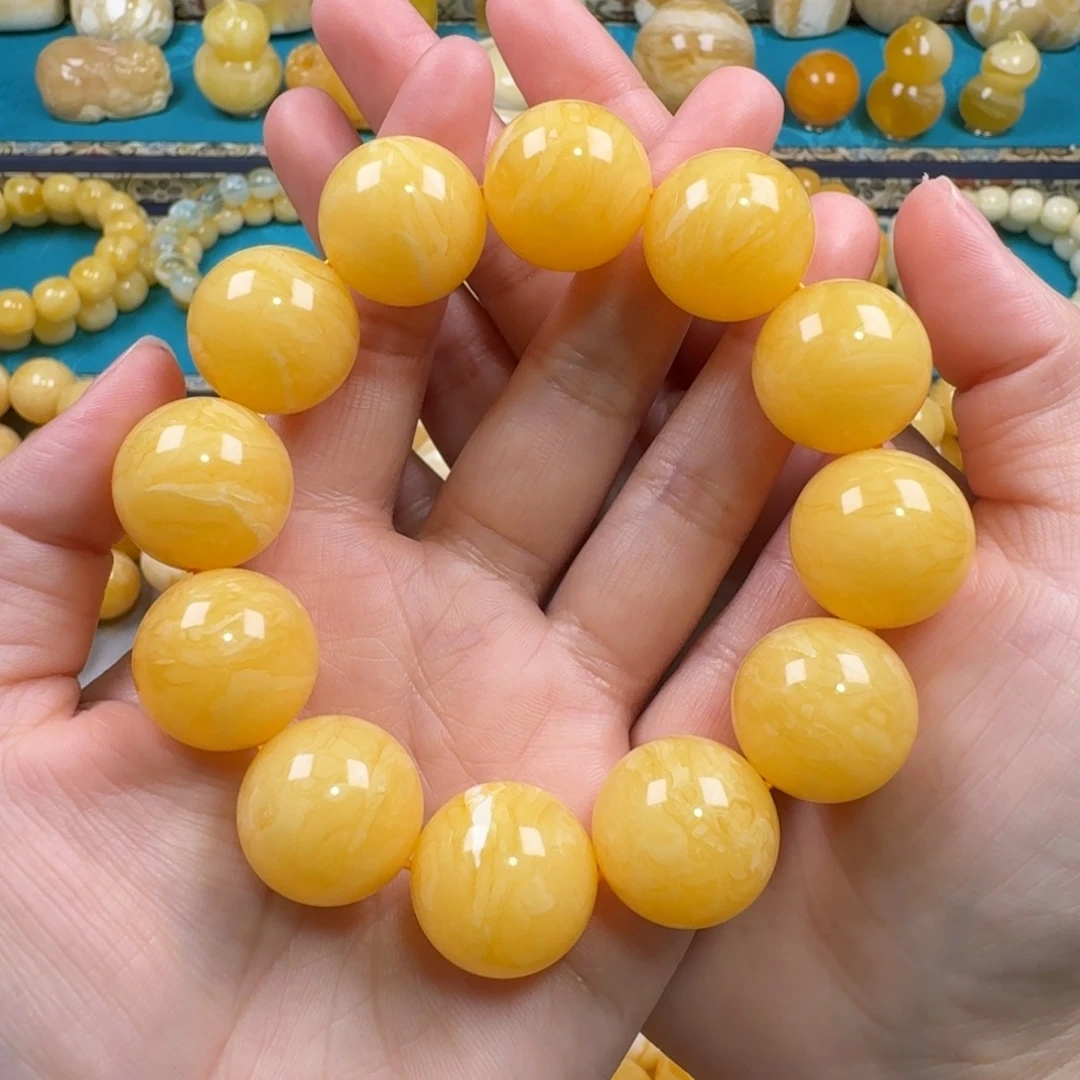 琥珀未镶嵌手链同料