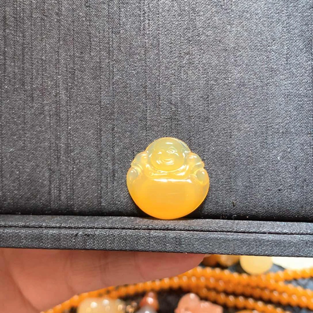 石英质玉（黄龙玉）未镶嵌挂件