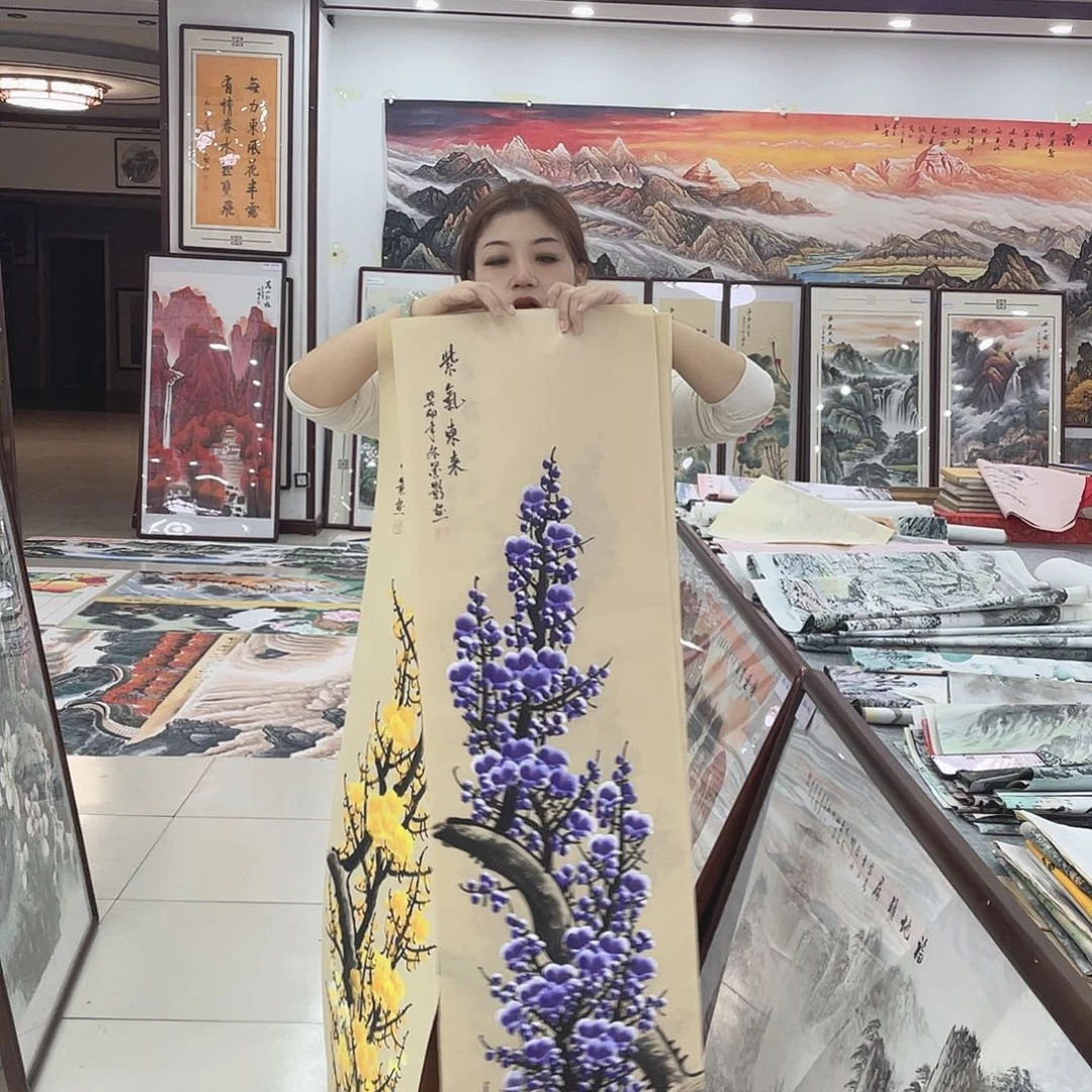 国画纯手绘山水花鸟