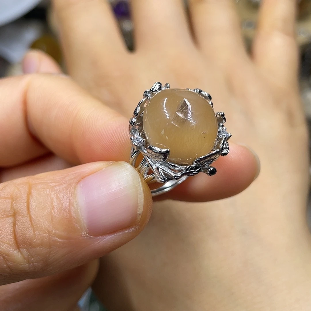 【闪购商品】水晶珠宝半成品银S925镶嵌戒指