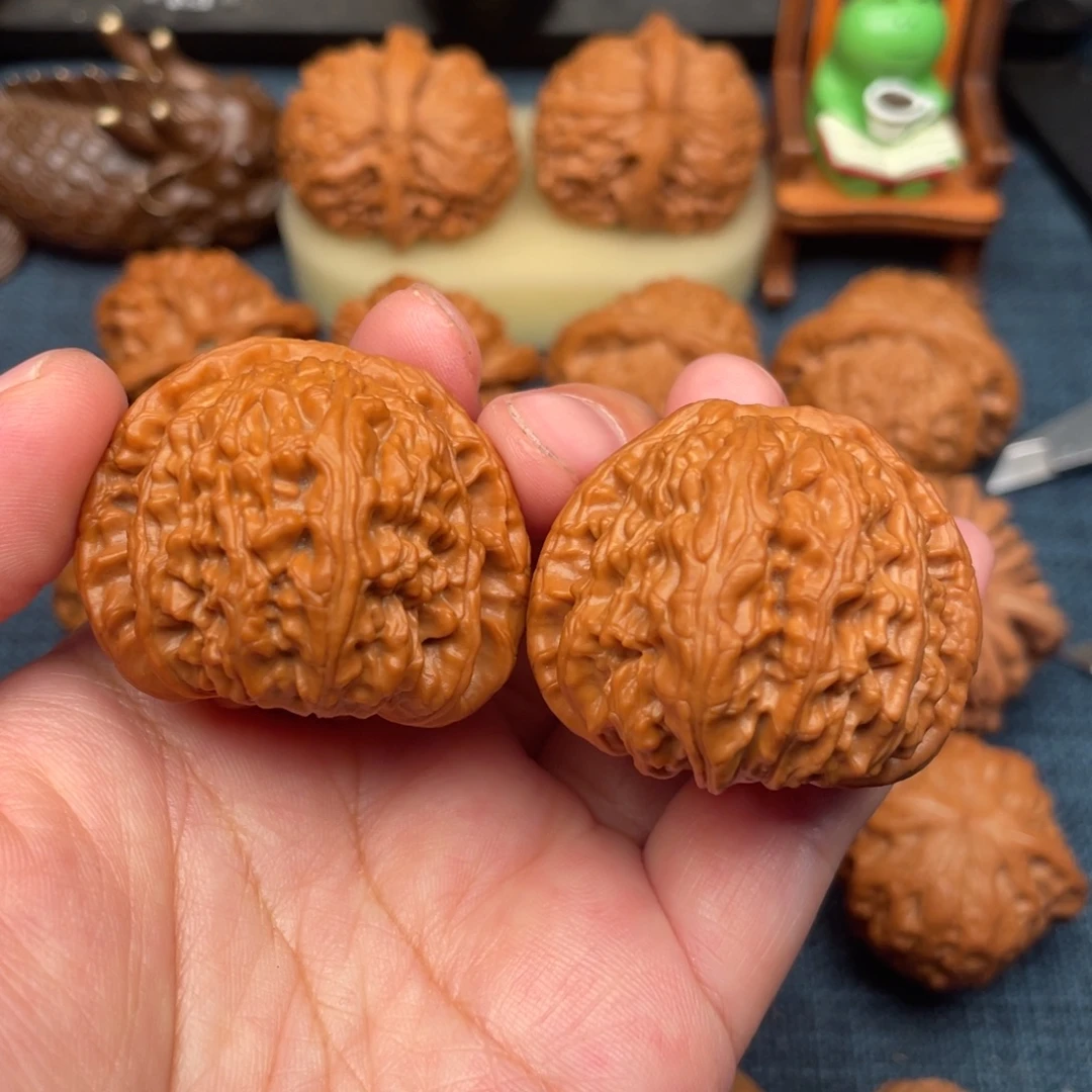 把件文玩核桃40精品球白全品