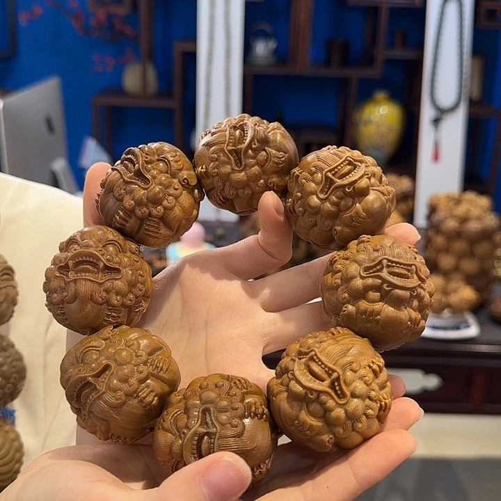 维腊木（绿檀）其他5.0 貔貅单圈八方招财