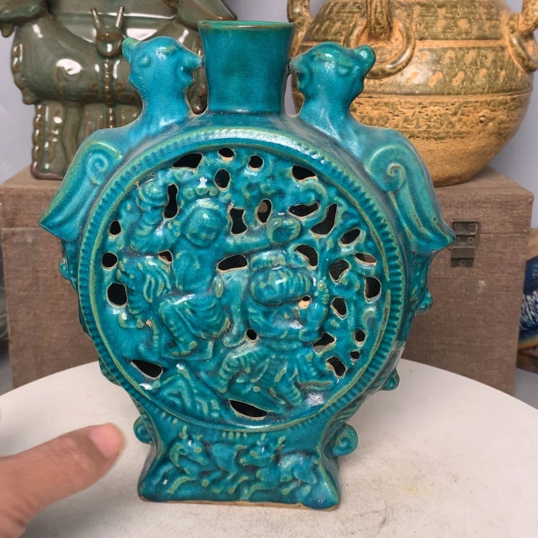 摆件柴窑镂空的88888888