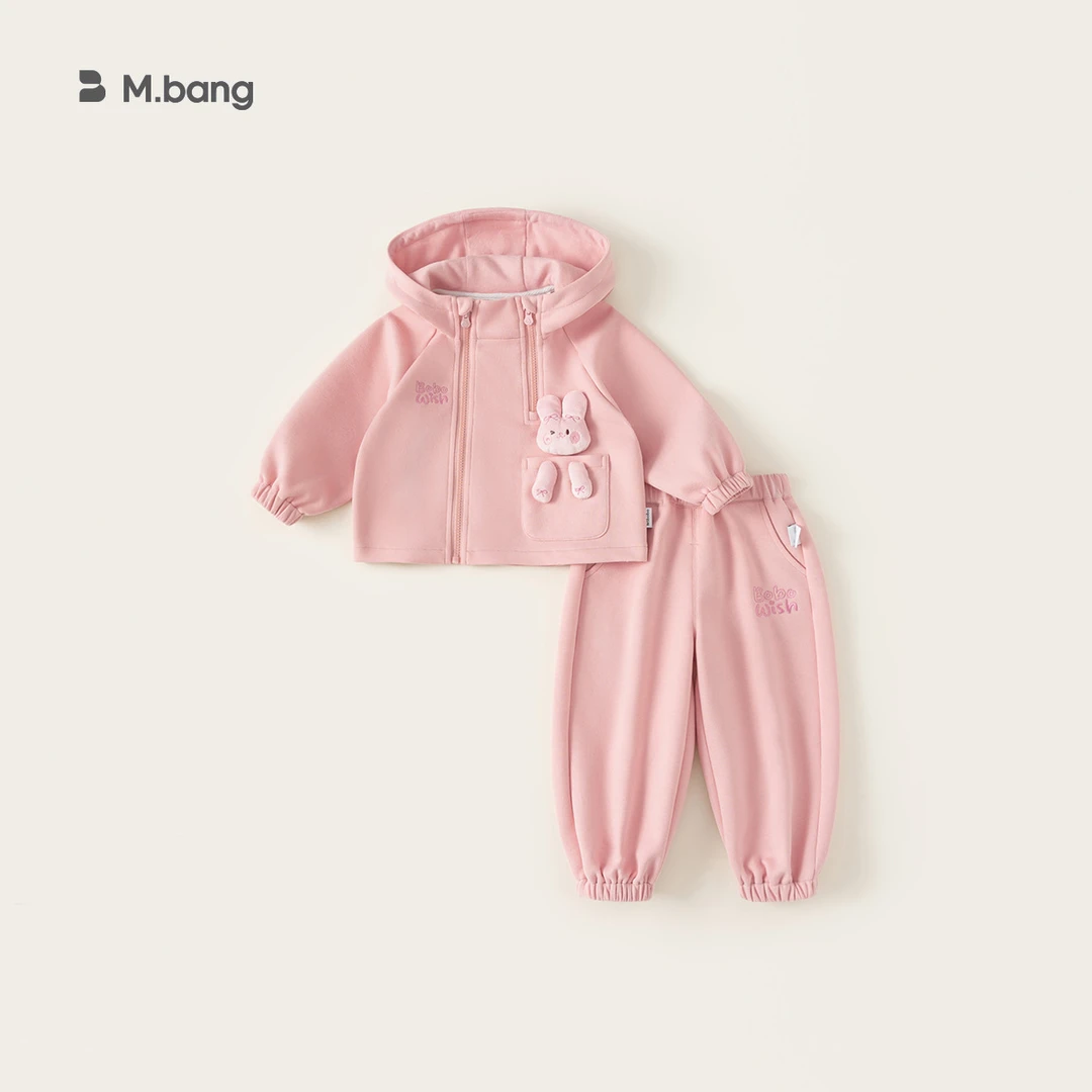 童装女童运动服休闲衣服秋季套装连帽衫女孩子两件套
