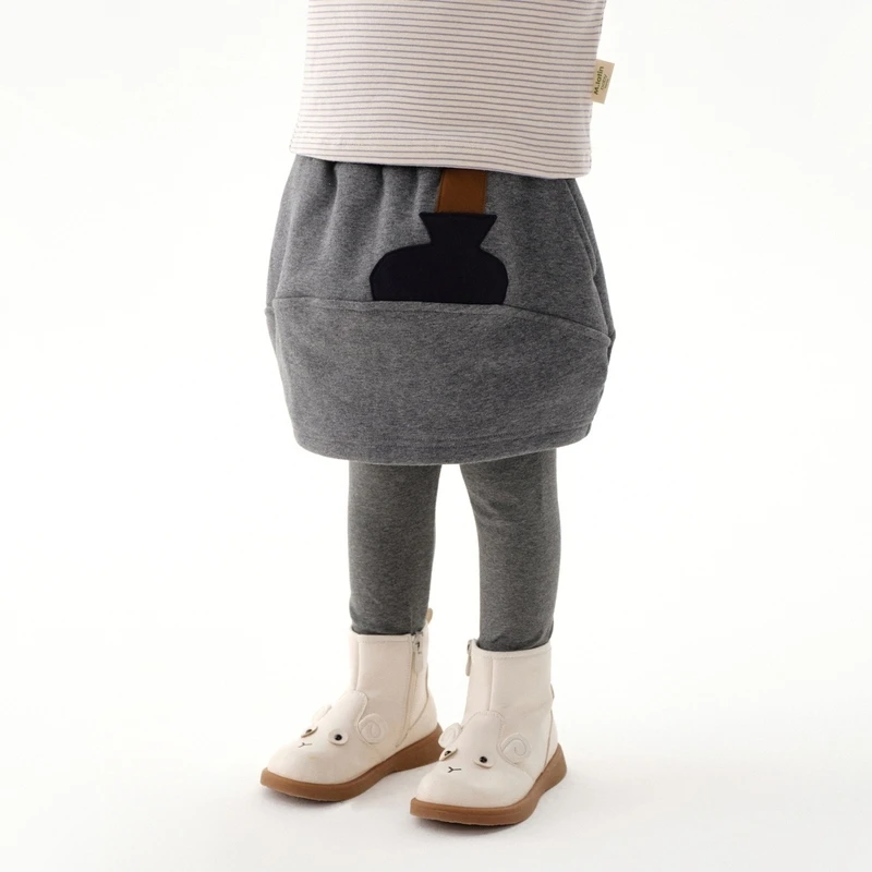 马拉丁童装腰裙冬装女童小童花瓶造型贴布设计连裤腰裙