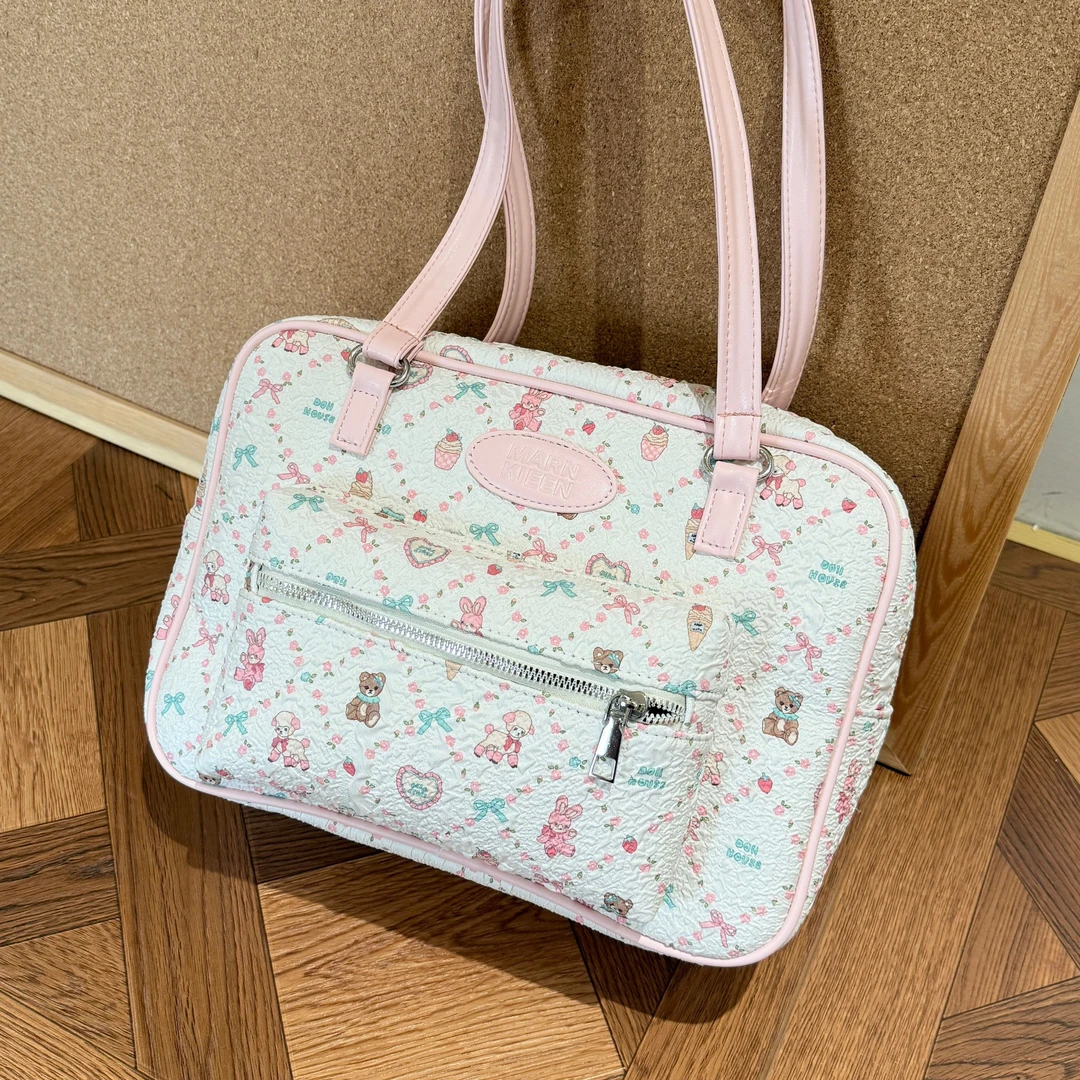 2025夏季新款韩系百搭甜美大容量双肩包可爱腋下单肩包