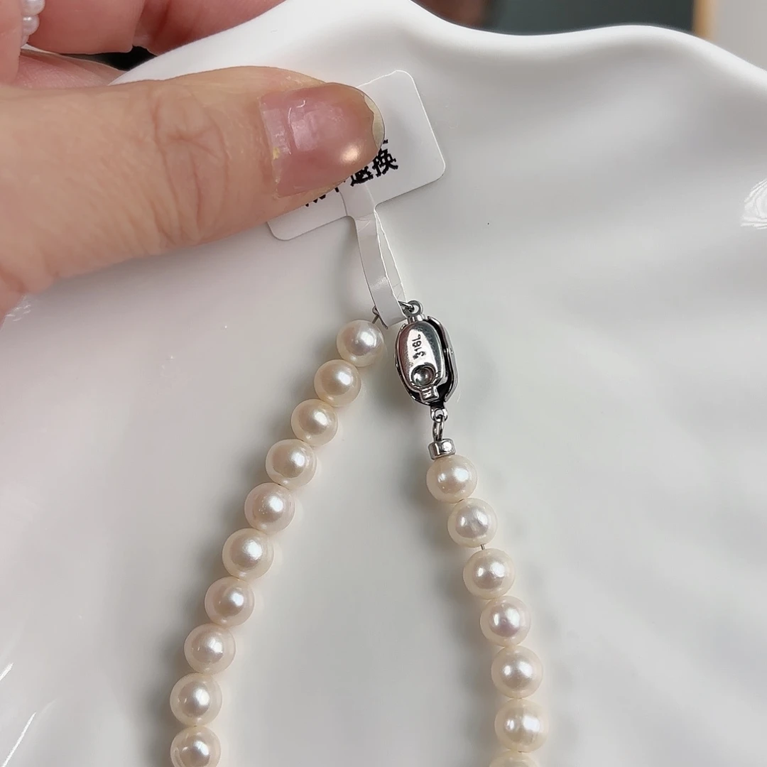 淡水珍珠颈饰银S925镶嵌
