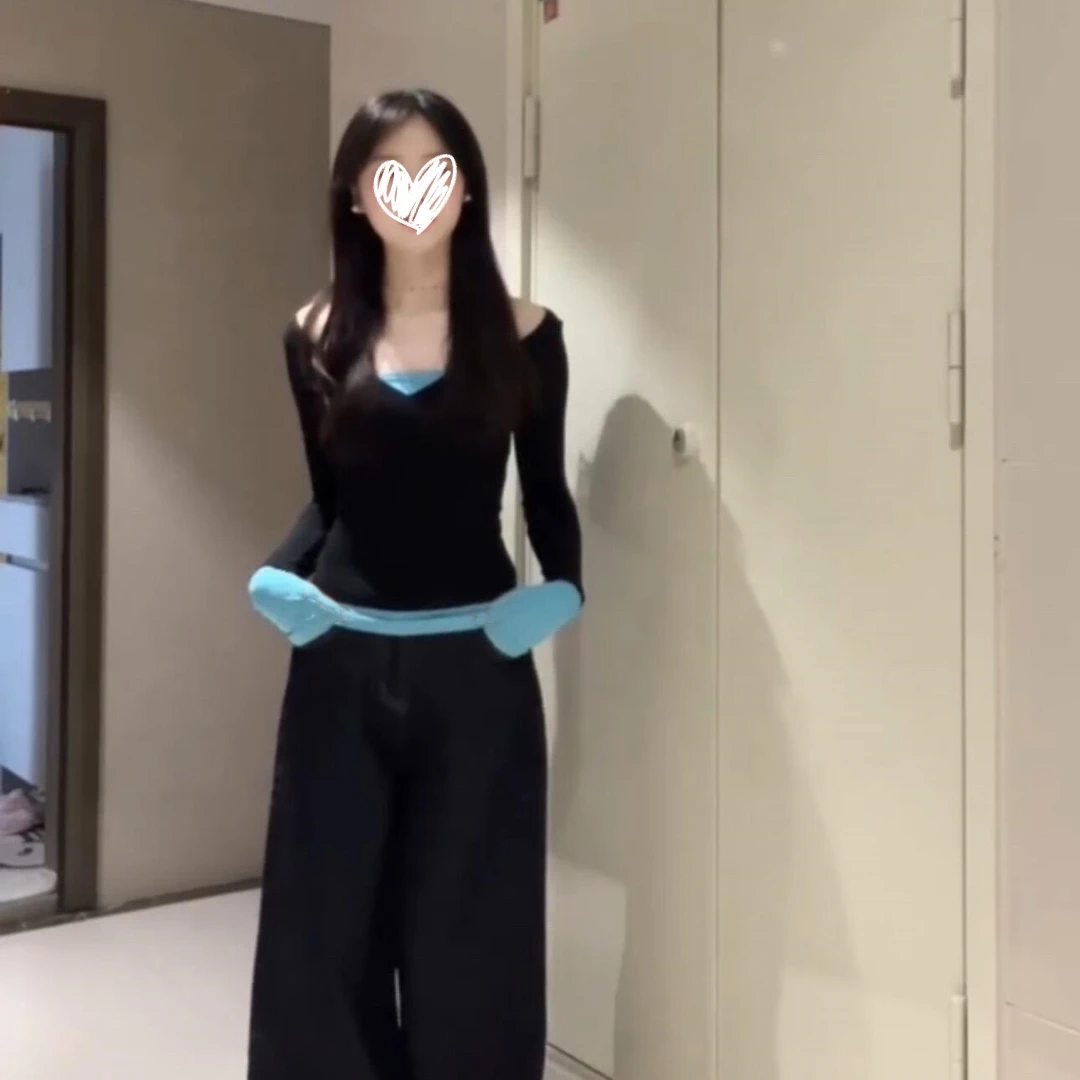 艺等YIDENG 美式辣妹撞色拼接假两件长袖t恤早春季2025新款打底衫