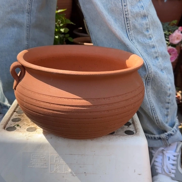 紫砂花盆口26高17宜兴紫砂