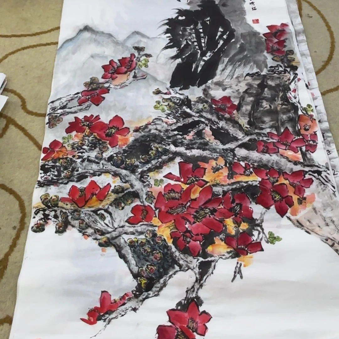 国画周秀红老师四尺刘