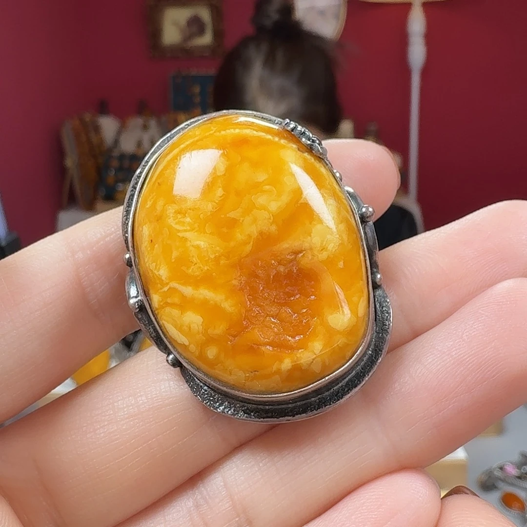 手链琥珀未镶嵌戒指