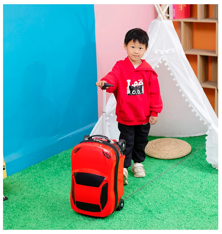 新款18寸可骑可坐小汽车造型旅行拉杆箱适合男女小孩
