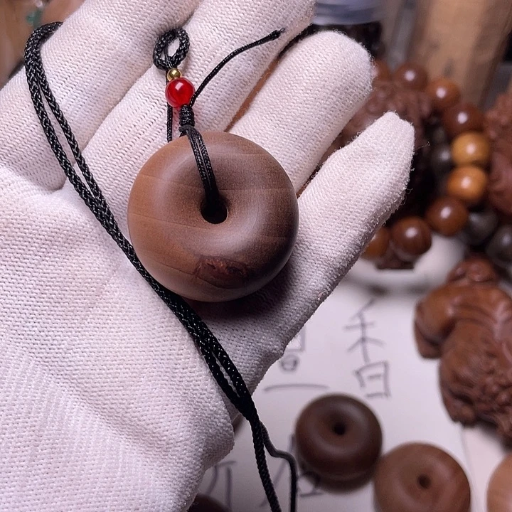 檀香木老山檀香小平安扣微暇