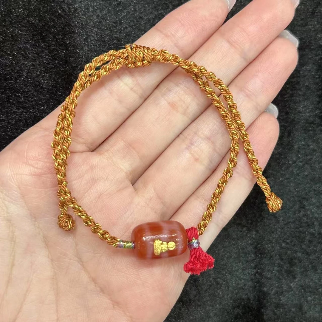 【北野珠宝】天然玛瑙手绳-B37H-452尺寸15x11mm