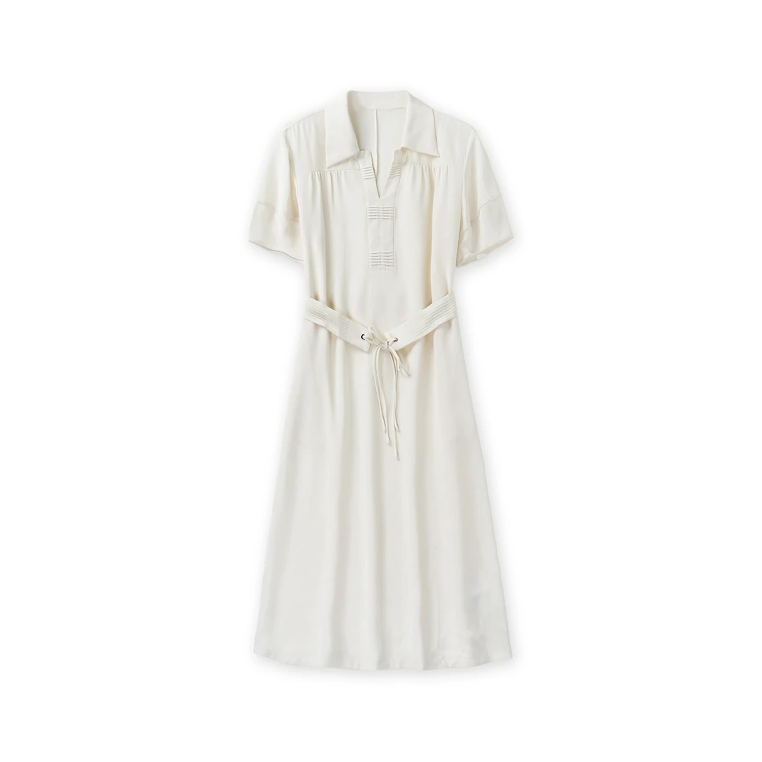 【挺挺】2025款桑蚕丝连衣裙（腰带）JYF-6502