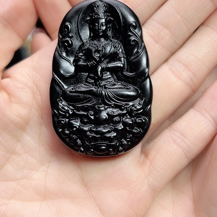 和田玉手链未镶嵌观音拍