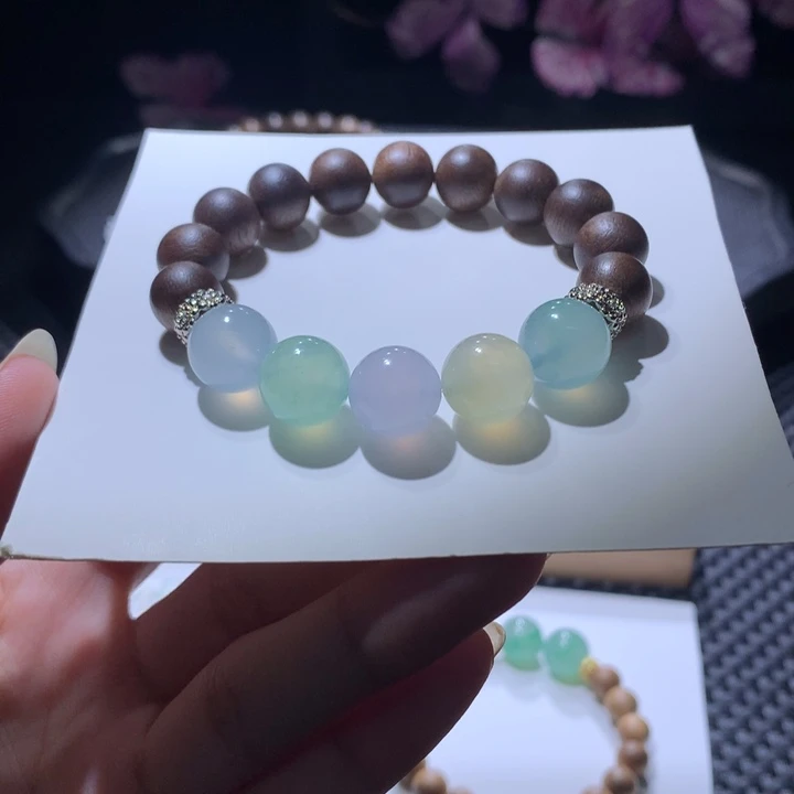 散珠翡翠天然马卡龙色卡12左右