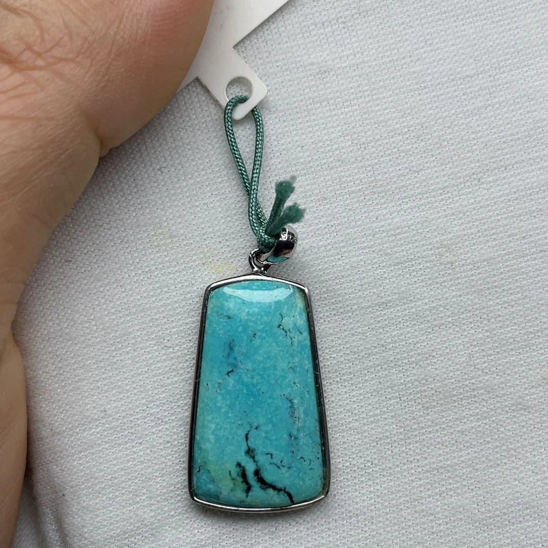 绿松石珠宝奇石银S925镶嵌