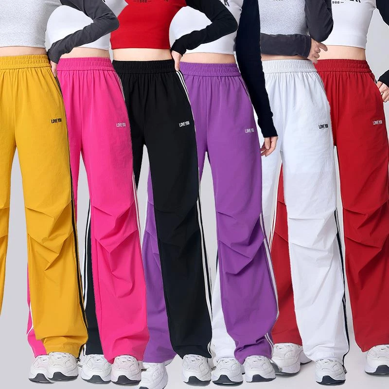 2025新款广场舞裤子女宽松速干运动长裤大码休闲裤健身跳操舞蹈裤