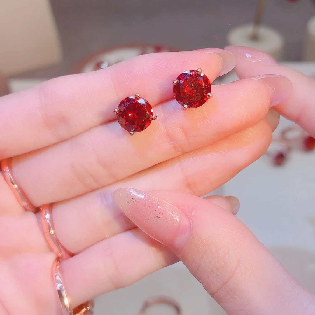 纯铜大理石小耳钉