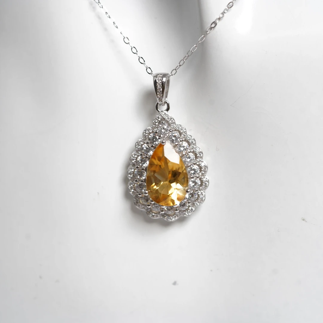 JSHSD0759-黄水晶吊坠（主石约5CT）