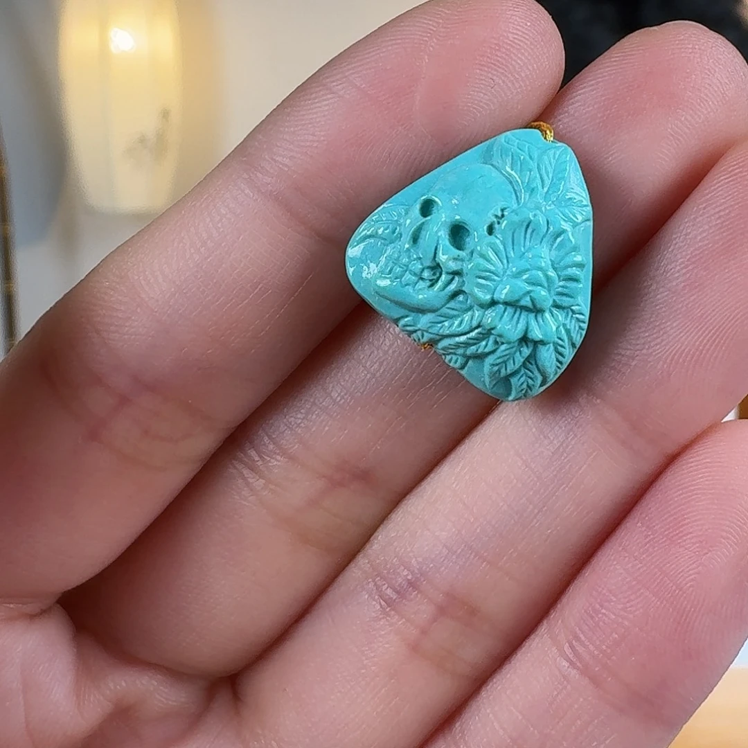 绿松石未镶嵌挂件