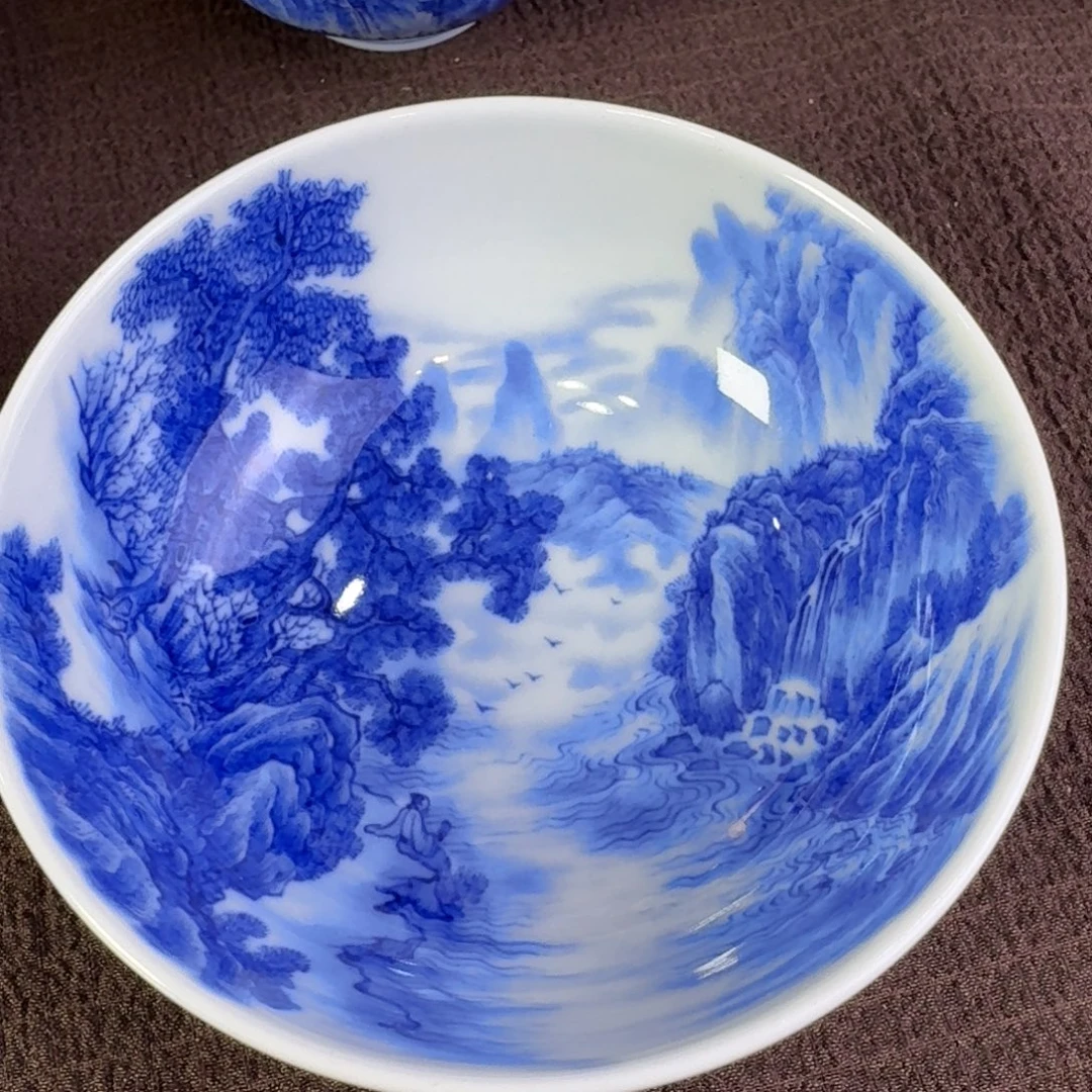 景德镇陶瓷于涛手绘普洱杯