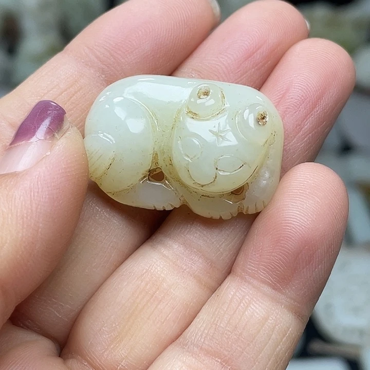 和田玉未镶嵌挂件