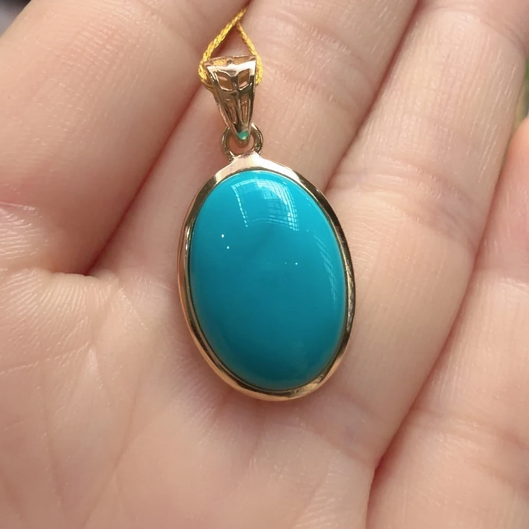 绿松石银S925镶嵌颈饰