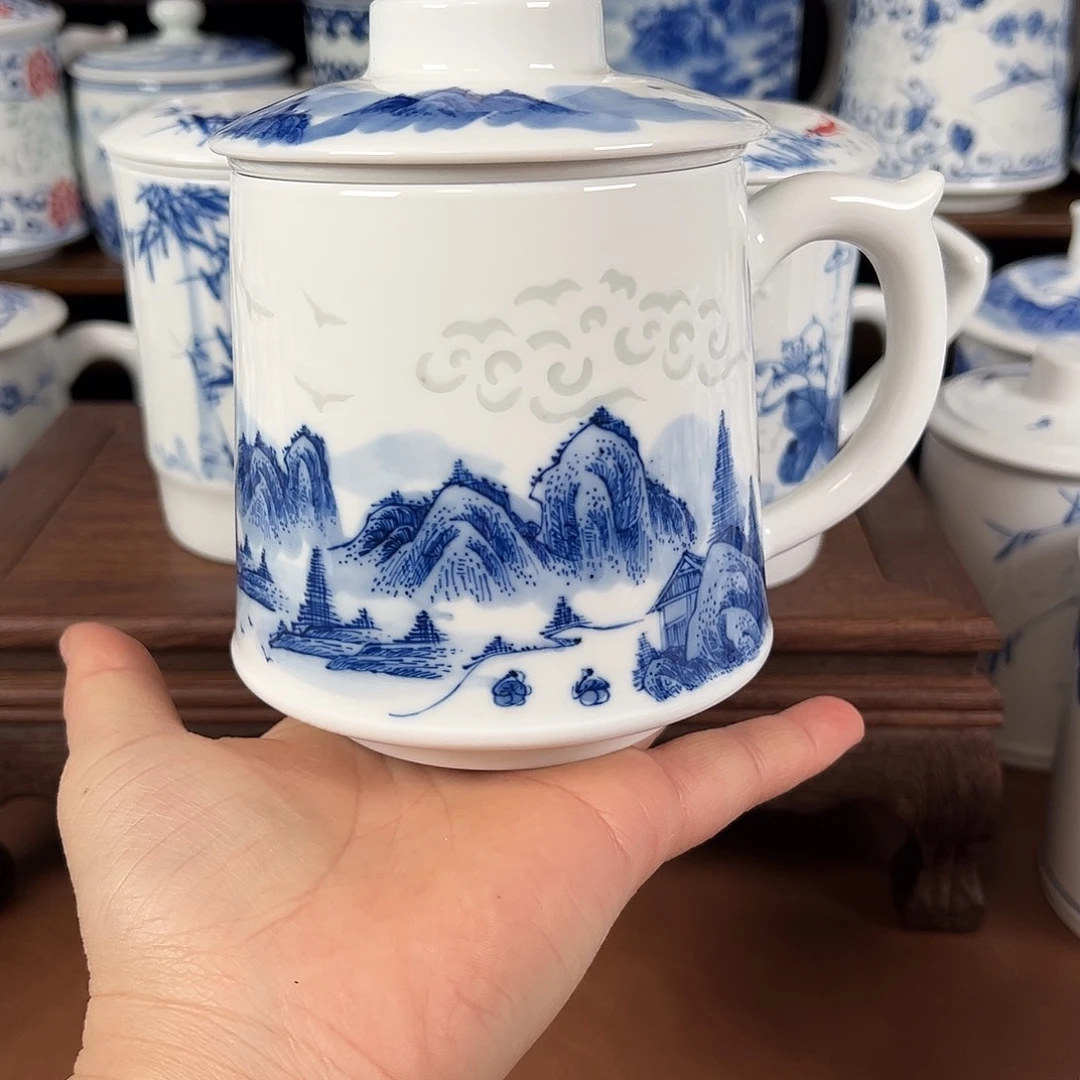 景德镇高温陶瓷办公杯家用