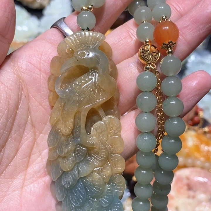 岫玉毛衣链未镶嵌