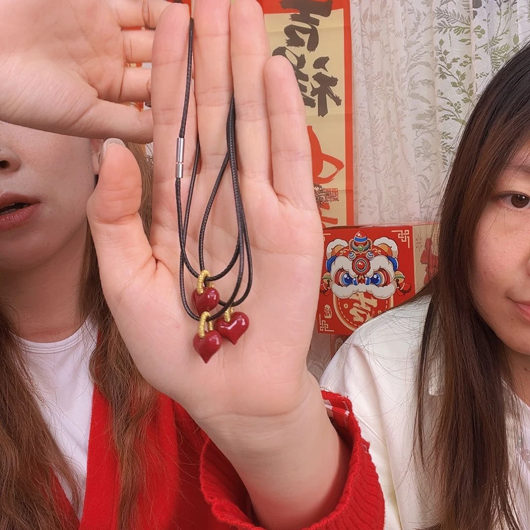 未镶嵌手链烟晶朱砂爱心