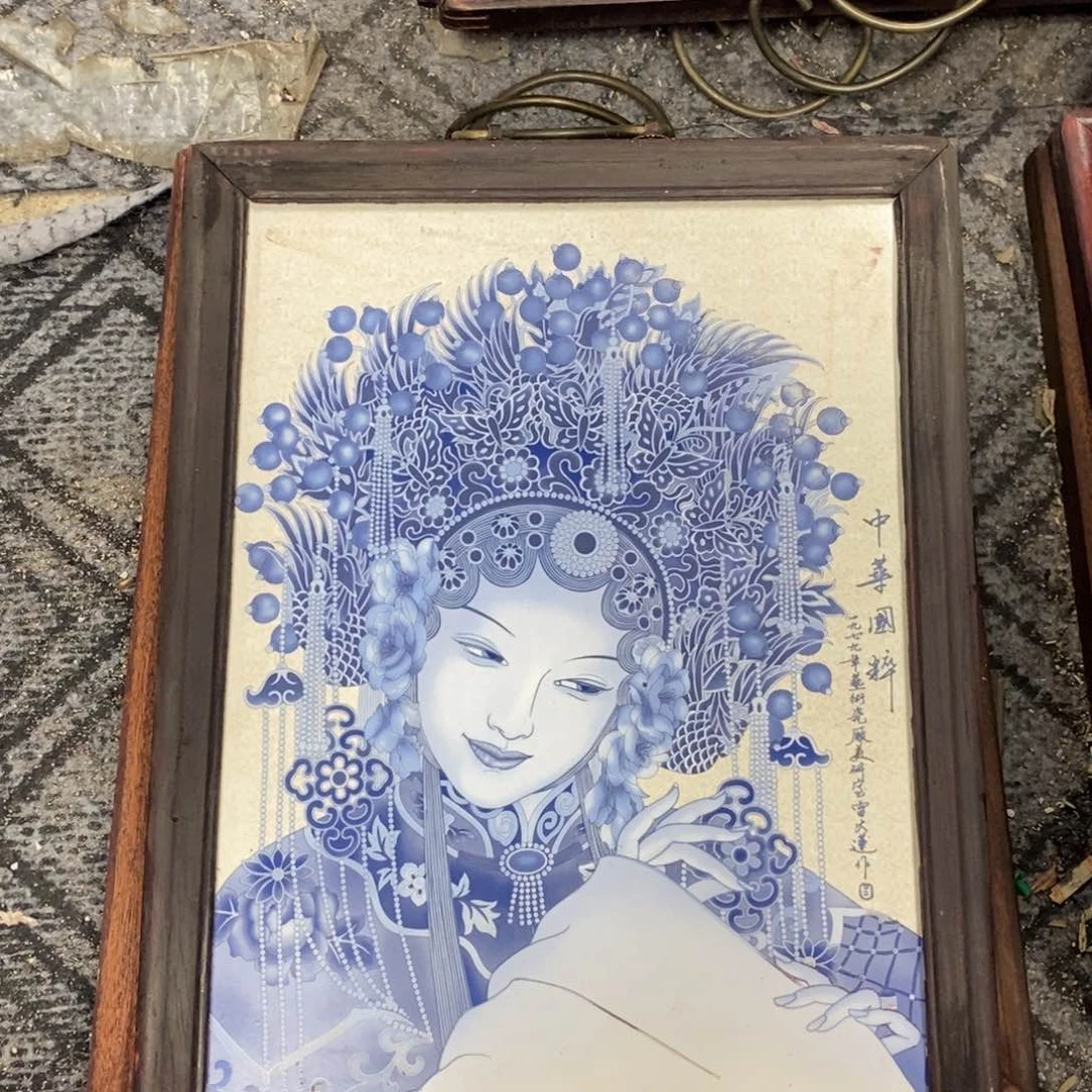 瓷片37*28*1景德镇瓷板画柴窑烧制