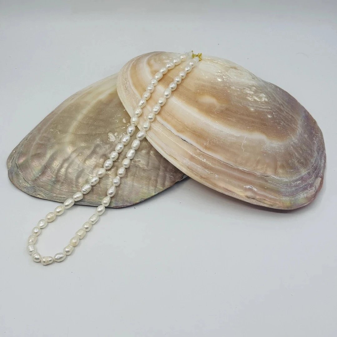 铜仿珍珠项链 TJ389 仿珍珠项链 大米珠珠项链 单间