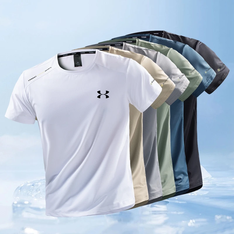 UA【安德马】夏季新款冰感降温弹力冰丝短袖日常休闲高档百搭T恤