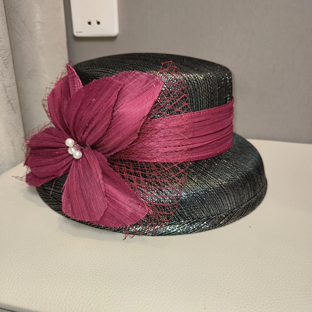 【尚雅美】高定制菲律宾麻纱真丝麻优雅时尚赫本遮阳帽