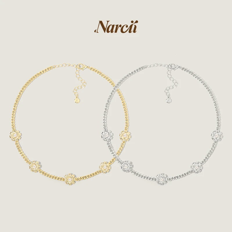 铜合金锆石项链 【六公主专属】NARCII珍爱非洲菊项链女原创ins风