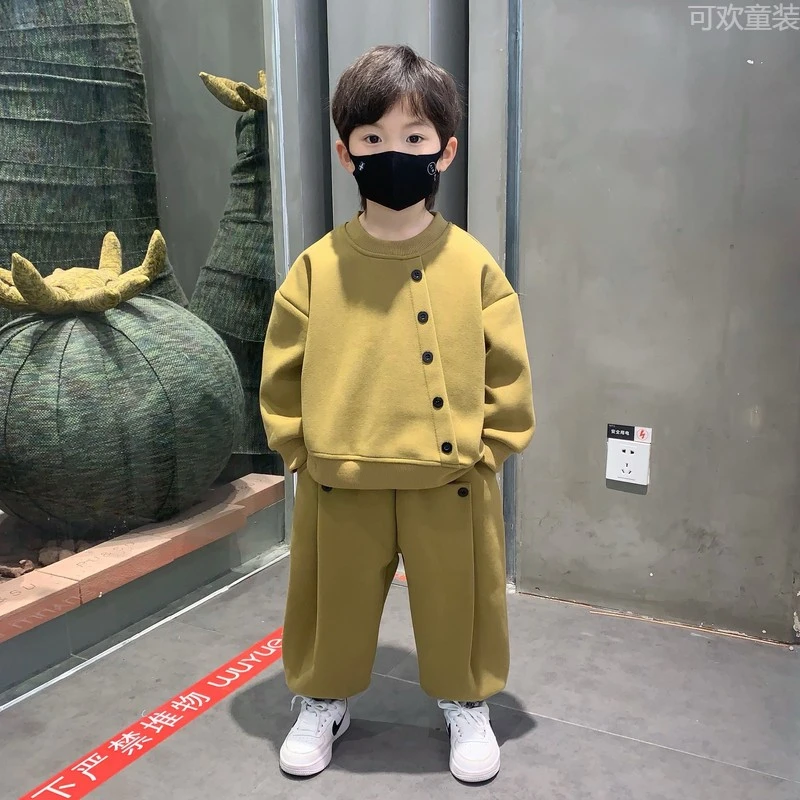 男童春季卫衣套装2025新款韩范儿童休闲两件套时髦宝宝酷帅衣服潮