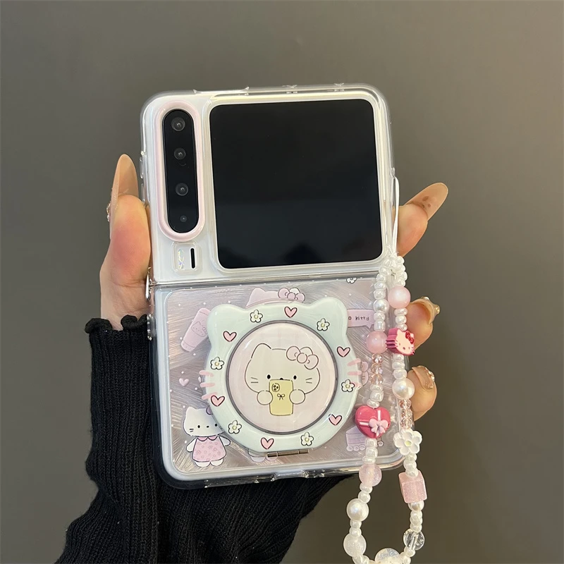 雪糕kitty旋转支架适用华为purax典藏版折叠屏华为pocket2手机壳