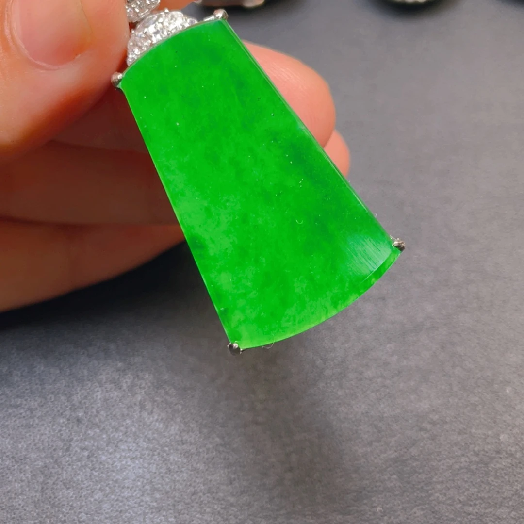 翡翠银S925镶嵌吊坠(不含链)