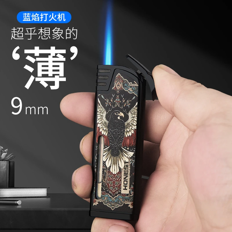 2025新款百诚正品防风超薄直冲打火机个性创意金属雪茄点烟器耐用