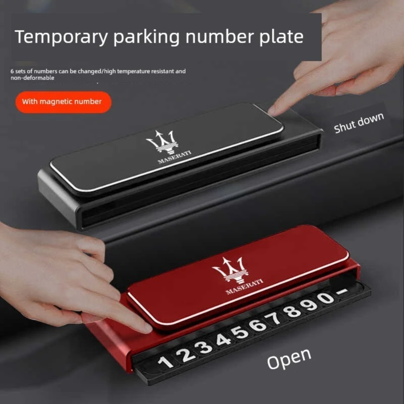 适用于玛莎拉蒂临时停车号码牌汽车挪车电话卡移车牌