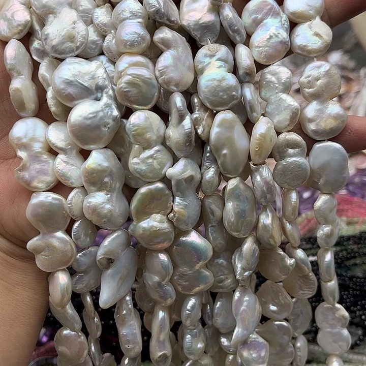 玛瑙/玉髓未镶嵌珠宝半成品一条巴洛克珍珠