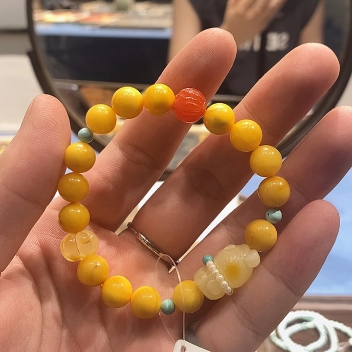 未镶嵌琥珀手链蜜蜡