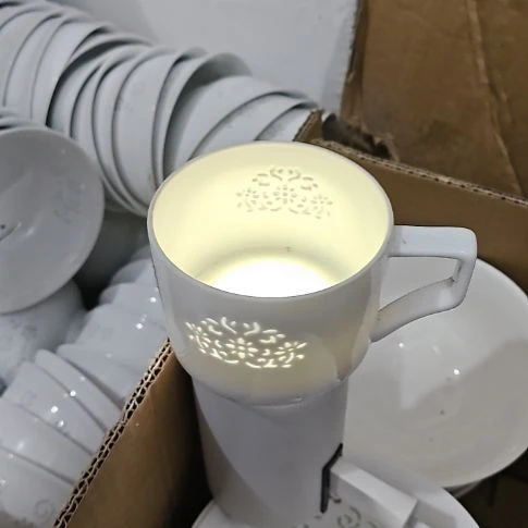 瓷玲珑咖啡杯3个微瑕疵