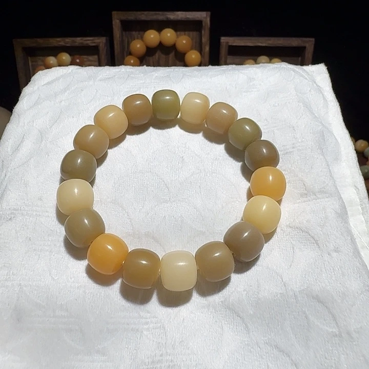 手串菩提根/象牙果干车干磨风化料桶珠12