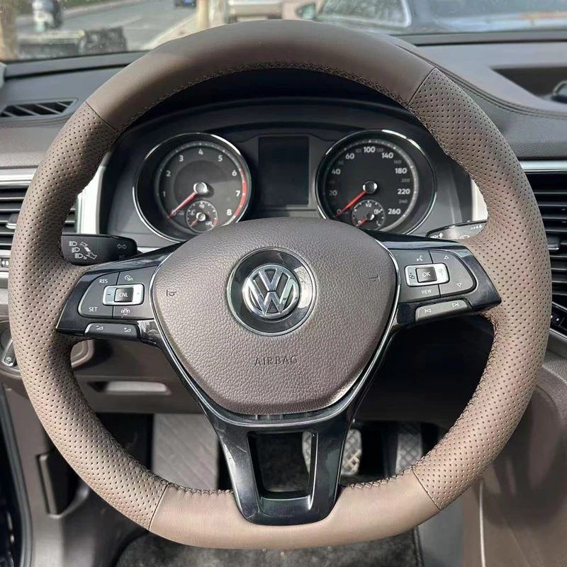 凌渡高尔夫7.5新速腾宝来朗逸途观L途昂威然专用手缝方向盘套把套
