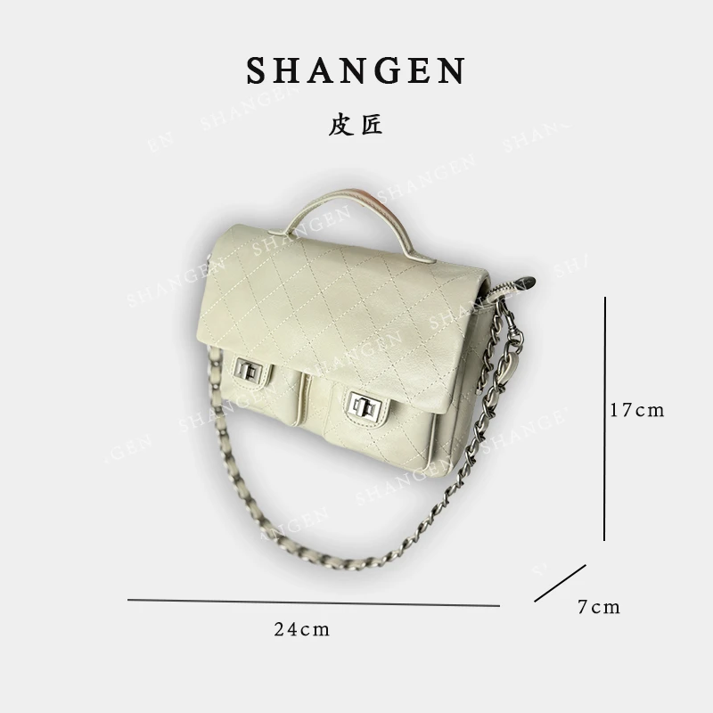 【尚恩CC】ZT-D7095-奶昔白24*7*14轻奢时尚女士新款手提单肩斜挎包