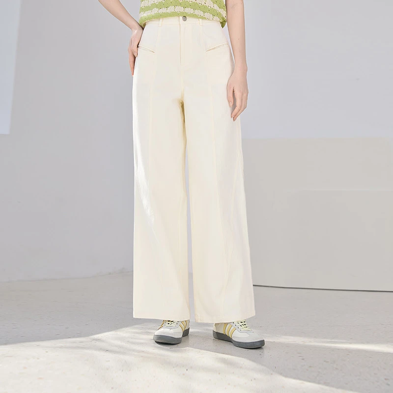 【直播专享】K4033532牛仔裤 香影阔腿直筒牛仔裤女高腰春季新款松